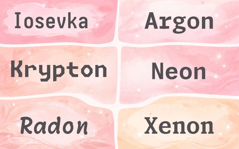 Comparison of different monospace fonts like Iosevka and Monaspace in Pink Parquet